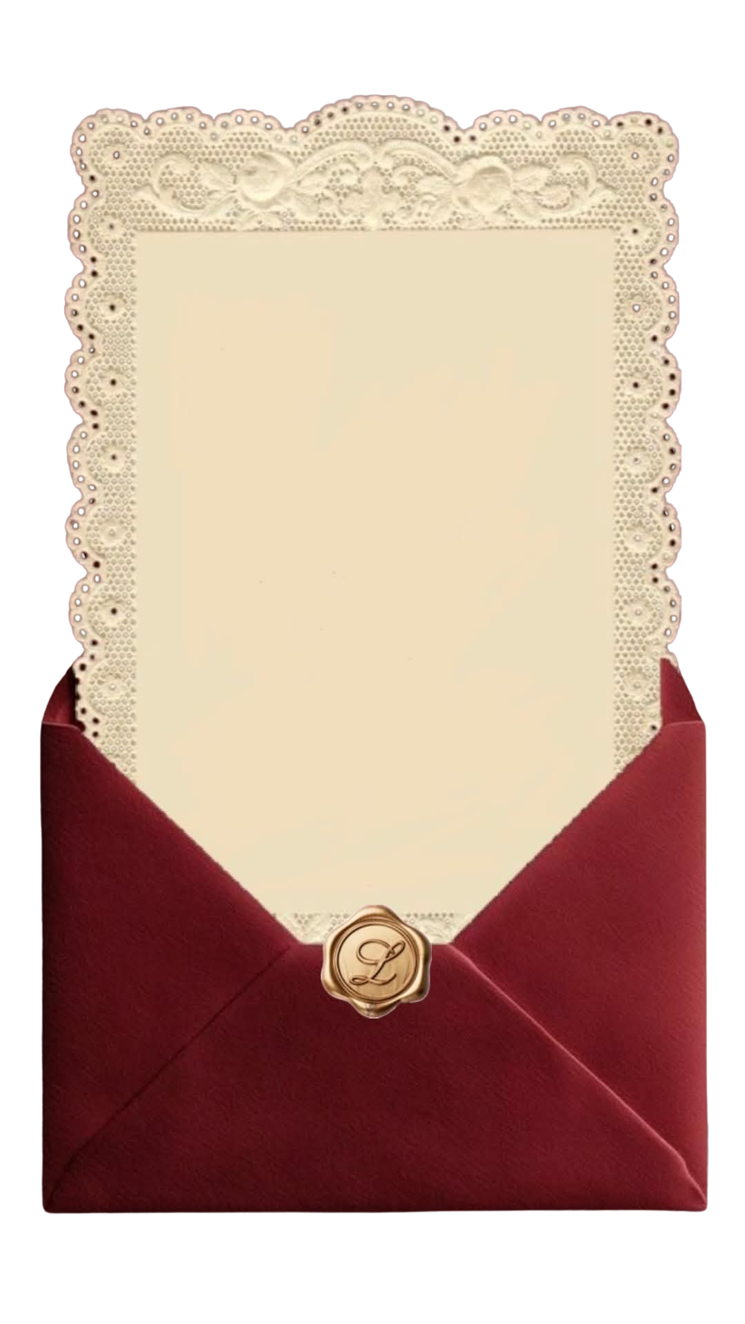 Vintage Lace Invitation Envelope